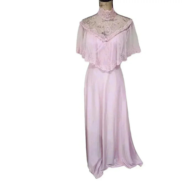 Dance Allure Vintage 70s Cottage Core lace long dress. NWT Blush Rose. … - Picture 8 of 14